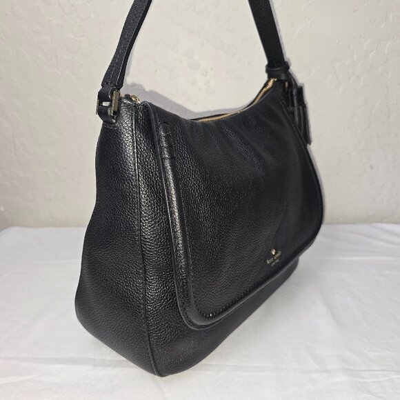 Kate Spade Orchard Street Treana Black Pebble Grain Leather Hobo Shoulder Bag - Picture 6 of 15